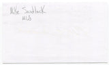 Mike Sandlock Signed 3x5 Index Card Autographed MLB Baseball Brooklyn Dodgers