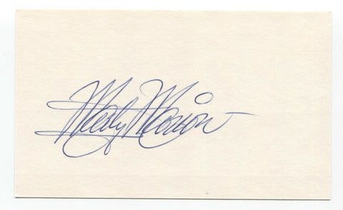 Marty Marion Signed 3x5 Index Card Baseball Autographed Signature
