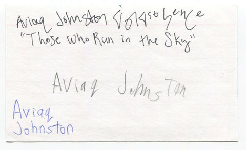 Aviaq Johnston Signed 3x5 Index Card Autographed Author Writer Book