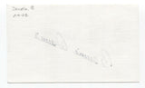Bennie Daniels Signed 3x5 Index Card Baseball Autographed Signature
