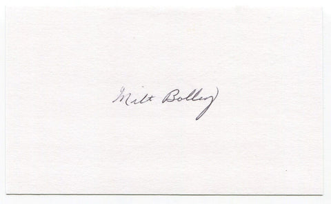 Milt Bolling Signed 3x5 Index Card Autographed Boston Red Sox Debut 1952 MLB