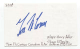 Tom McCamus Signed 3x5 Index Card Autographed Signature Actor