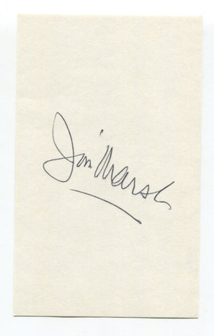 Jim Marsh Signed 3x5 Index Card Autographed Basketball NBA Seattle SuperSonics