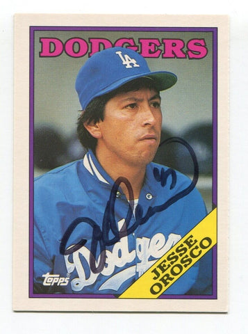 1988 Topps Jesse Orosco Signed Card Baseball MLB Autographed AUTO #77T