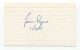Juan Pizarro Signed 3x5 Index Card Baseball Autographed Signature