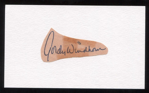 Gordy Windhorn Signed Cut Autographed Index Card Circa 1962 Baseball Signature