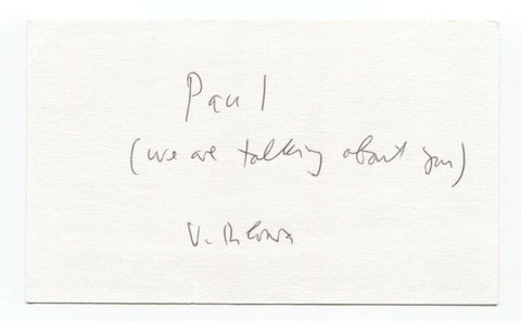 Volodymyr Dibrova Signed 3x5 Index Card Autographed Signature Author Writer