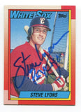 1990 Topps Steve Lyons Signed Card Baseball Autograph MLB AUTO #751