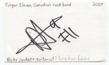 Finger 11 - Rick Jackett Signed 3x5 Index Card Autographed Signature Band