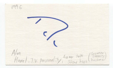 Alan Hamel Signed 3x5 Index Card Autographed Signature Actor Producer Host