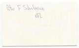 Peter Schabarum Signed 3x5 Index Card Autographed NFL Football SF 49ers