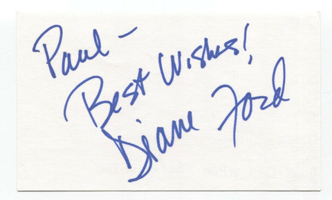Diane Ford Signed Index 3x5 Card Autographed Signature Comedian Actress