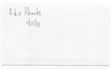 Edie Rhoads Signed 3x5 Index Card Autographed Author Poet Poetry