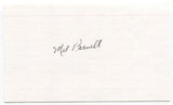 Mel Parnell Signed 3x5 Index Card Autographed Baseball Red Sox No Hitter 1956