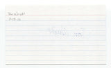 Tom Wright Signed 3x5 Index Card Baseball Autographed Signature