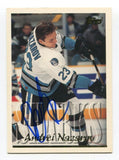 1995 Topps Andrei Nazarov Signed Card Hockey NHL Autograph AUTO #121