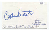 Catherine Dent Signed 3x5 Index Card Autographed Actress Signature Shield Arrow