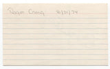 Roger Craig Signed 3x5 Index Card Baseball Autographed Signature Brooklyn Dodger