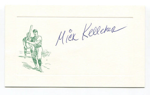 Mick Kelleher Signed Card Autograph MLB Baseball Roger Harris Collection