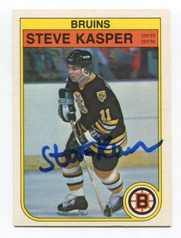 1982-83 OPC Steve Kasper Signed Card Hockey NHL Autographed AUTO #12