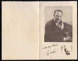 Ray Perkins Autographed Card Orchestra AUTO Pianist from the 1930's Christmas
