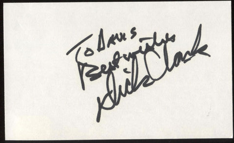 Dick Clark Signed Index Card Signature Autographed AUTO  