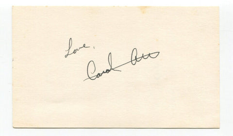 Carol Alt Signed 3x5 Index Card Autographed Actress Model Wings King Of The Hill