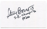 Steve Bono Signed 3x5 Index Card Autographed NFL Football San Francisco 49ers