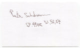 Peter Schabarum Signed 3x5 Index Card Autographed NFL Football SF 49ers