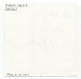 Robert Hastie Signed Page Autographed Signature Inscribed "To Mike" 