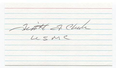 Tim Cheek Signed 3x5 Index Card Autographed JFK Assassination Pallbearer 