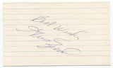 Gus Zernial Signed 3x5 Index Card Baseball Autographed Signature All-Star