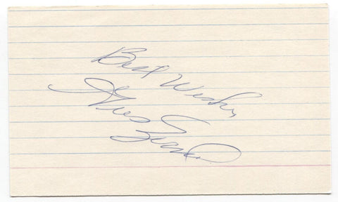 Gus Zernial Signed 3x5 Index Card Baseball Autographed Signature All-Star