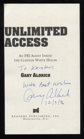 Gary Aldrich Signed Book Page Cut Autographed Cut Signature 
