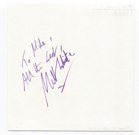 Matthew White Signed Page Autographed Signature Inscribed "To Mike" Actor