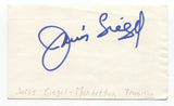 The Manhattan Transfer - Janis Siegel Signed 3x5 Index Card Autographed Band