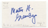 Martin H. Greenberg Signed 3x5 Index Card Autographed Signature Author Writer