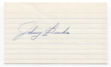 Johnny Bucha Signed 3x5 Index Card Baseball Autographed Signature 