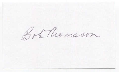 Bob Thomason Signed 3x5 Index Card Autograph Football Philadelphia Eagles