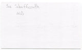 Joe Schaffernoth Signed 3x5 Index Card Autographed MLB Baseball Chicago Cubs