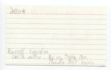 Russell Smith Signed 3x5 Index Card Autographed Signature Author Writer