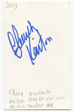 Chuck Kaiton Signed 3x5 Index Card Autographed NFL Whalers Hurricanes Announcer