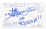 Adie Merrell Signed 3x5 Index Card Autographed Actress Odd Squad