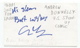 Andrew Donnelly Signed 3x5 Index Card Autographed Signature Comedian Comic Actor
