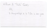 Dub Jones Signed 3x5 Index Card Autographed 3× NFL champion Cleveland Browns