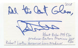 Robert Lantos Signed 3x5 Index Card Autographed Signature Director