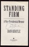 Dan Quayle Signed Book Page Cut Autographed Signature US Vice President