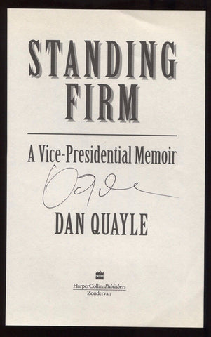 Dan Quayle Signed Book Page Cut Autographed Signature US Vice President