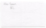 Allen Green Signed 3x5 Index Card Autographed NFL Football Dallas Cowboys