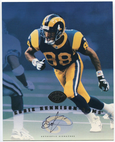 1997 Leaf Eddie Kennison 8x10 Jumbo Autographed Signed OversizedFootball Card